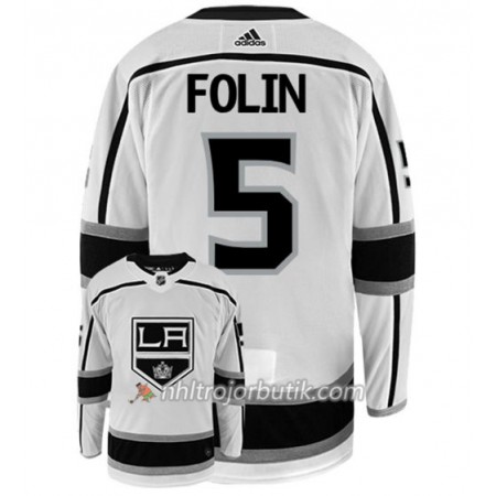 Män Ishockey Los Angeles Kings Tröja CHRISTIAN FOLIN 5 Adidas Vit Authentic